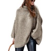 image:imageATHMILE Oversized Chunky Sweaters for Women Fall Turtleneck Long Sleeve Knit Pullover Tops 2026 Winter Fashion ClothesKhaki