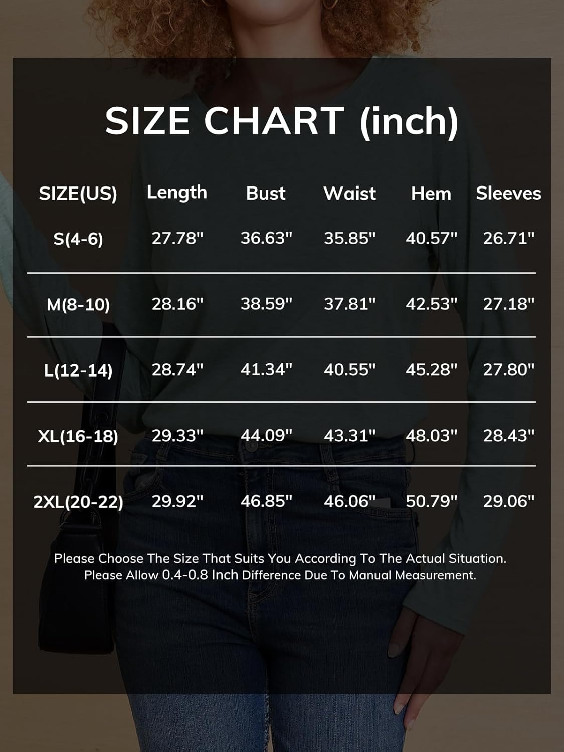 image:imageATHMILE Long Sleeve Shirts for Women Fall Outfit 2026 Fashion Casual T Shirt Round Neck Basic Loose Tunic TopsIce Blue