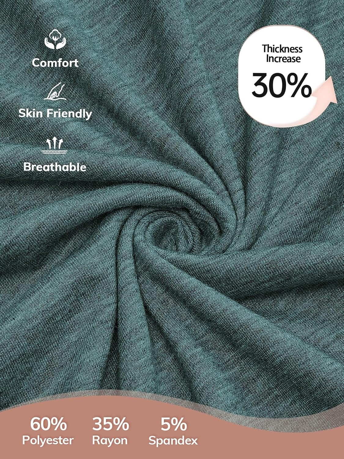 image:imageATHMILE Long Sleeve Shirts for Women Fall Outfit 2026 Fashion Casual T Shirt Round Neck Basic Loose Tunic TopsPeacock Green