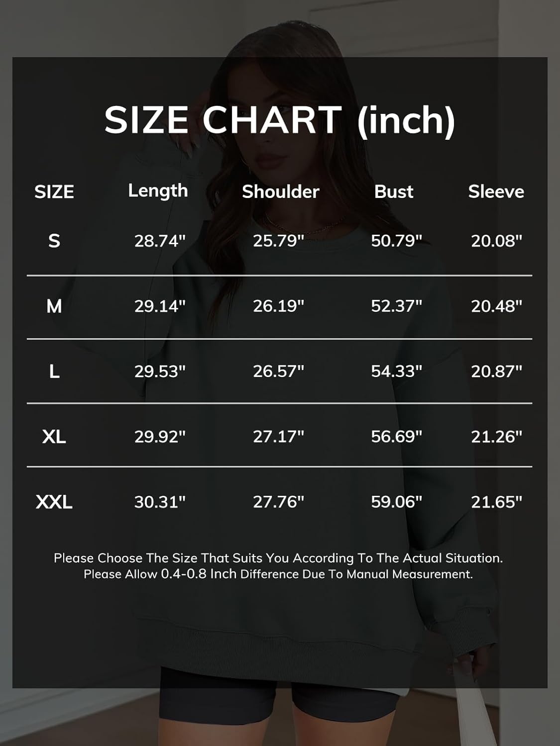 image:imageATHMILE Oversized Sweatshirt for Women Crewneck Fleece Long Sleeve Pullover Hoodies Tops Fall Fashion Outfits ClothesGrass Green