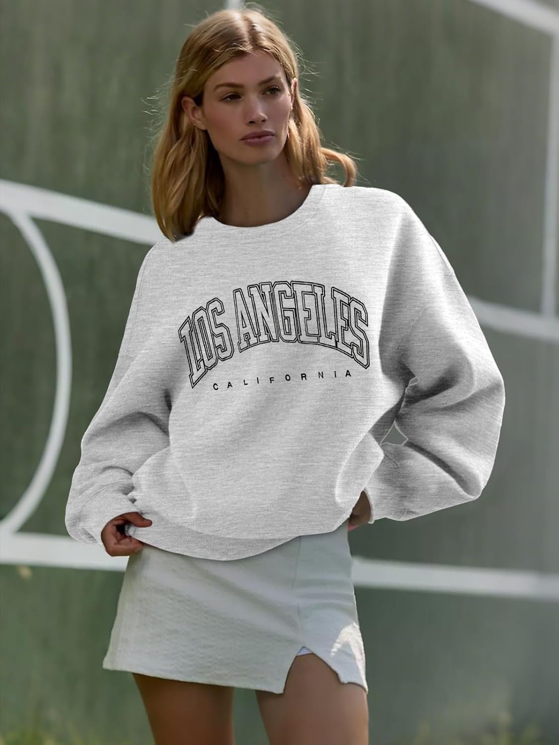 image:imageATHMILE Oversized Sweatshirt for Women Crewneck Fleece Long Sleeve Pullover Hoodies Tops Fall Fashion Outfits ClothesLagrey
