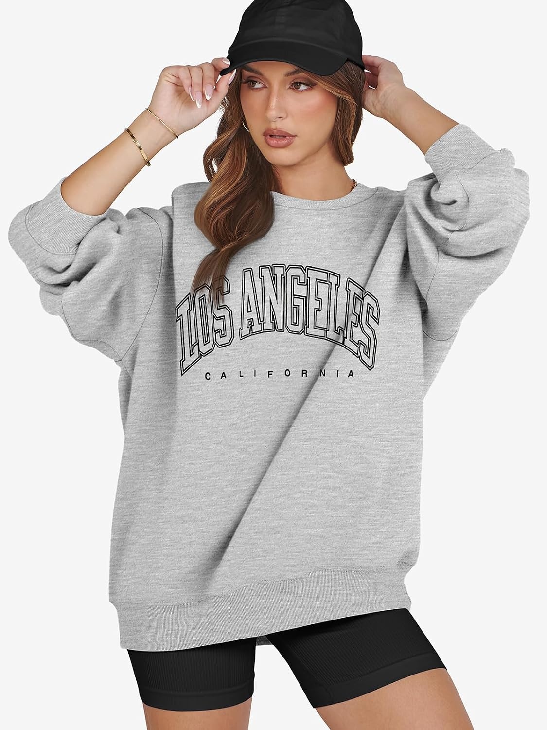 image:imageATHMILE Oversized Sweatshirt for Women Crewneck Fleece Long Sleeve Pullover Hoodies Tops Fall Fashion Outfits ClothesLagrey