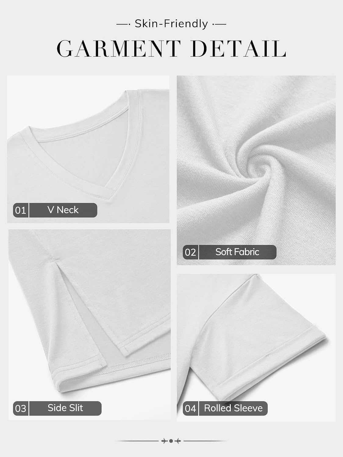 image:imageATHMILE Oversized Tshirts for Women Summer 2026 V Neck Casual Workout Plus Size Tops Spring Fashion Cute Basic Trendy OutfitsWhite