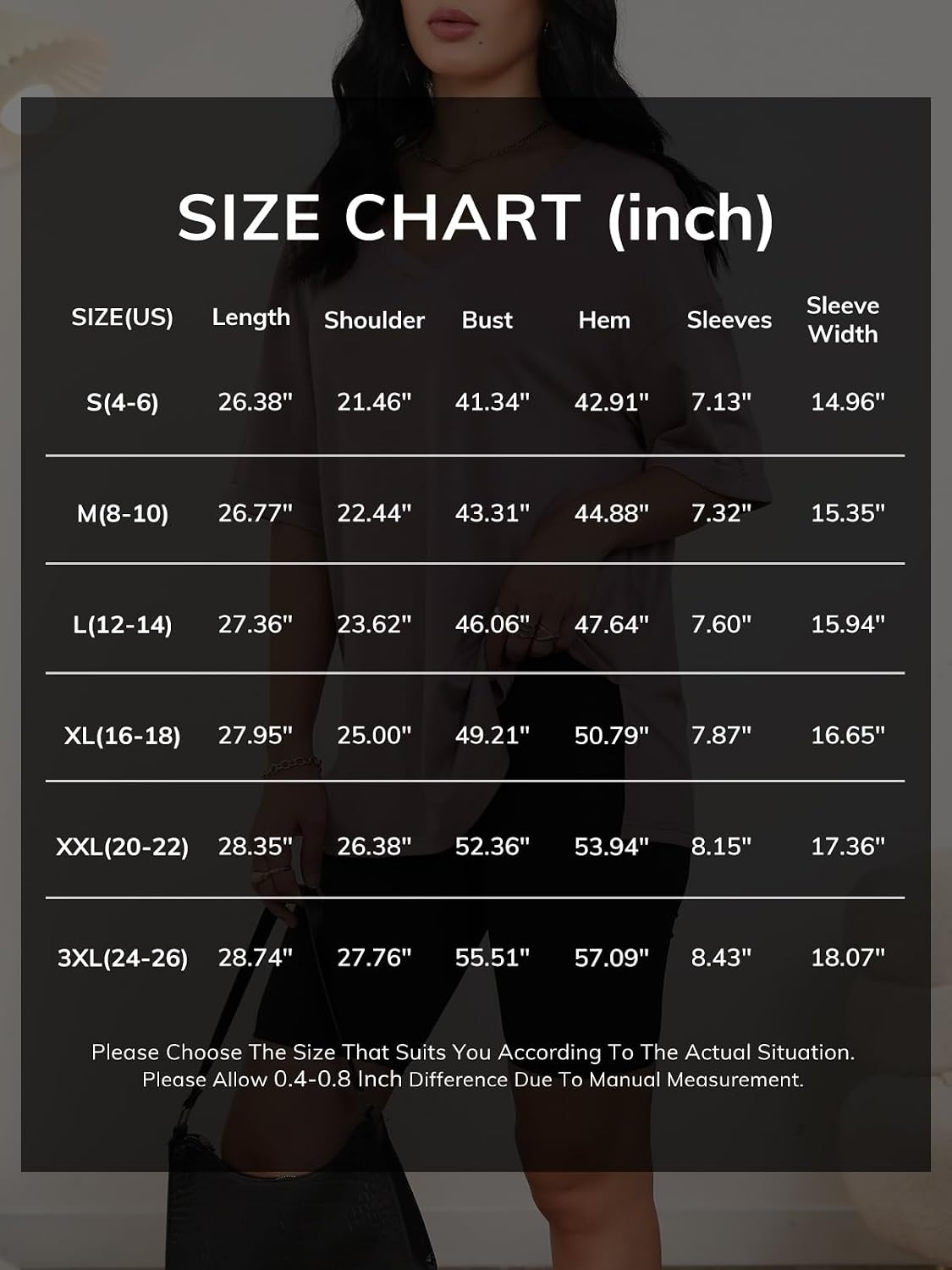 image:imageATHMILE Oversized Tshirts for Women Summer 2026 V Neck Casual Workout Plus Size Tops Spring Fashion Cute Basic Trendy OutfitsWhite