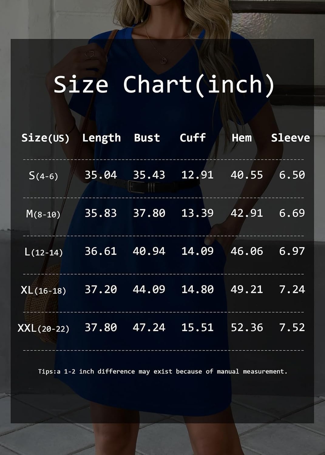 image:imageATHMILE Summer Casual Dresses for Women VNeck Beach Vacation Clothes Short Sleeve Split Hem Sundress with PocketsBeige