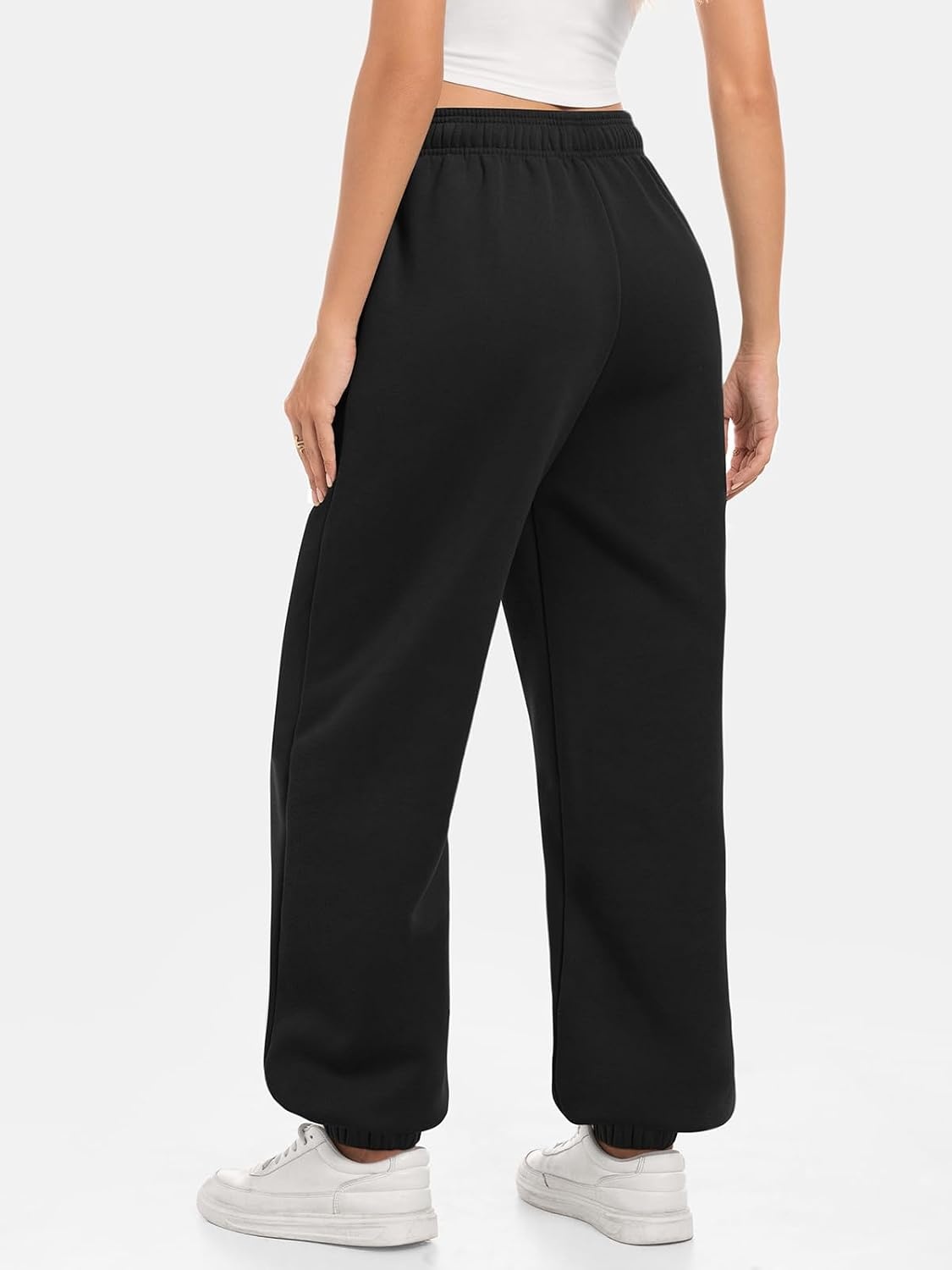 image:imageATHMILE Sweatpants Women Baggy Lounge Pants Workout Gym Active High Waisted Comfy Joggers for Women Fall Clothes 2026Fleeceblack