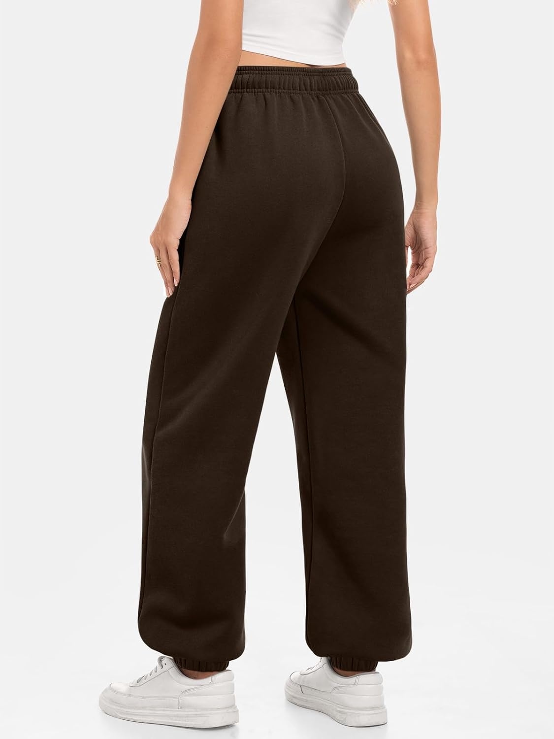 image:imageATHMILE Sweatpants Women Baggy Lounge Pants Workout Gym Active High Waisted Comfy Joggers for Women Fall Clothes 2026Fleecebrown