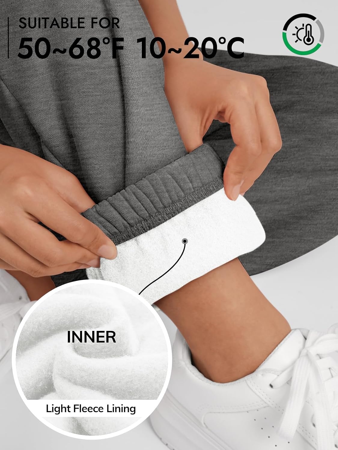 image:imageATHMILE Sweatpants Women Baggy Lounge Pants Workout Gym Active High Waisted Comfy Joggers for Women Fall Clothes 2026Fleecedarkgrey