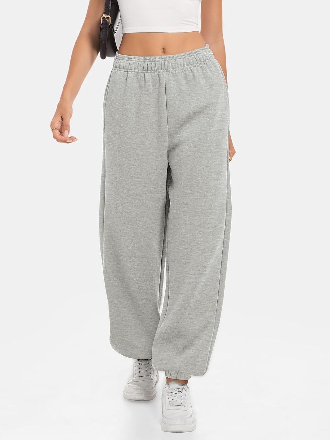image:imageATHMILE Sweatpants Women Baggy Lounge Pants Workout Gym Active High Waisted Comfy Joggers for Women Fall Clothes 2026Fleecegrey