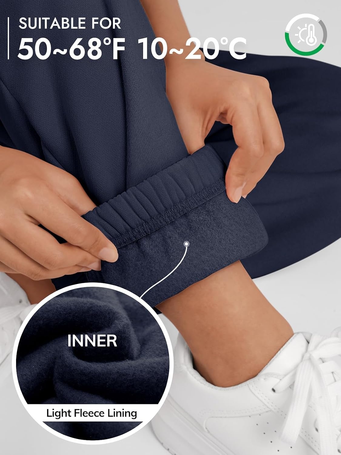 image:imageATHMILE Sweatpants Women Baggy Lounge Pants Workout Gym Active High Waisted Comfy Joggers for Women Fall Clothes 2026Fleecenavy
