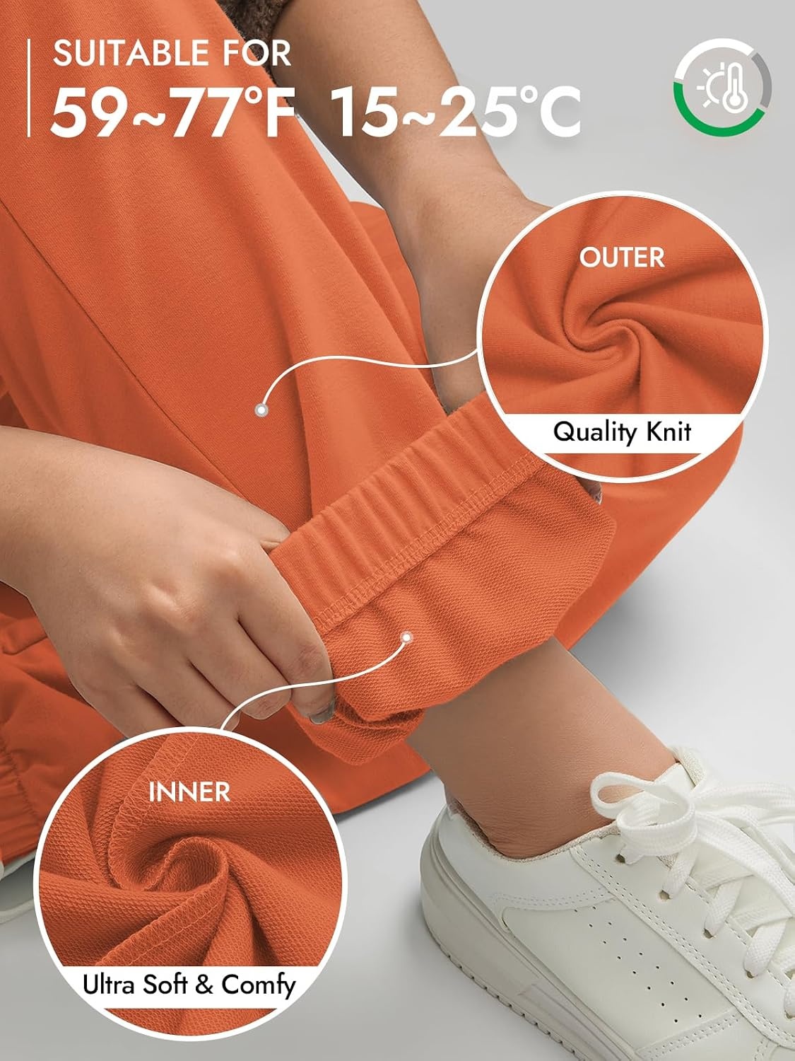 image:imageATHMILE Sweatpants Women Baggy Lounge Pants Workout Gym Active High Waisted Comfy Joggers for Women Fall Clothes 2026Orange