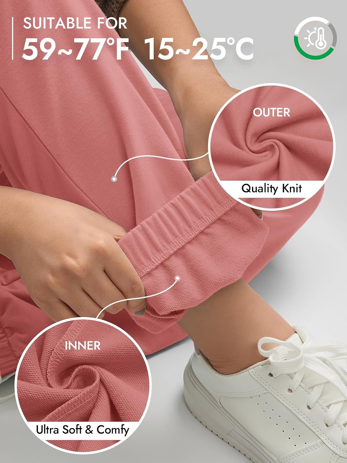 image:imageATHMILE Sweatpants Women Baggy Lounge Pants Workout Gym Active High Waisted Comfy Joggers for Women Fall Clothes 2026Pink