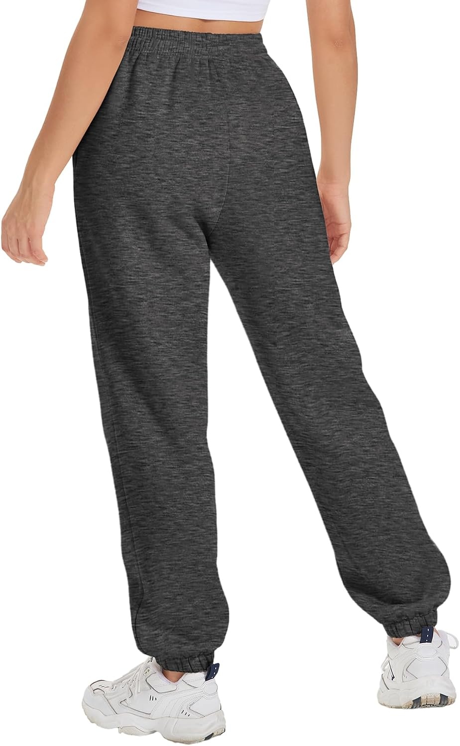 image:imageATHMILE Sweatpants Women Fall Fashion Baggy High Waisted Sweat Pants Winter Fleece Lined Lounge Joggers with Pockets 2026Black Grey