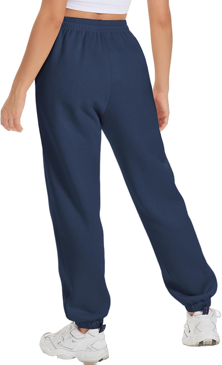 image:imageATHMILE Sweatpants Women Fall Fashion Baggy High Waisted Sweat Pants Winter Fleece Lined Lounge Joggers with Pockets 2026Navy