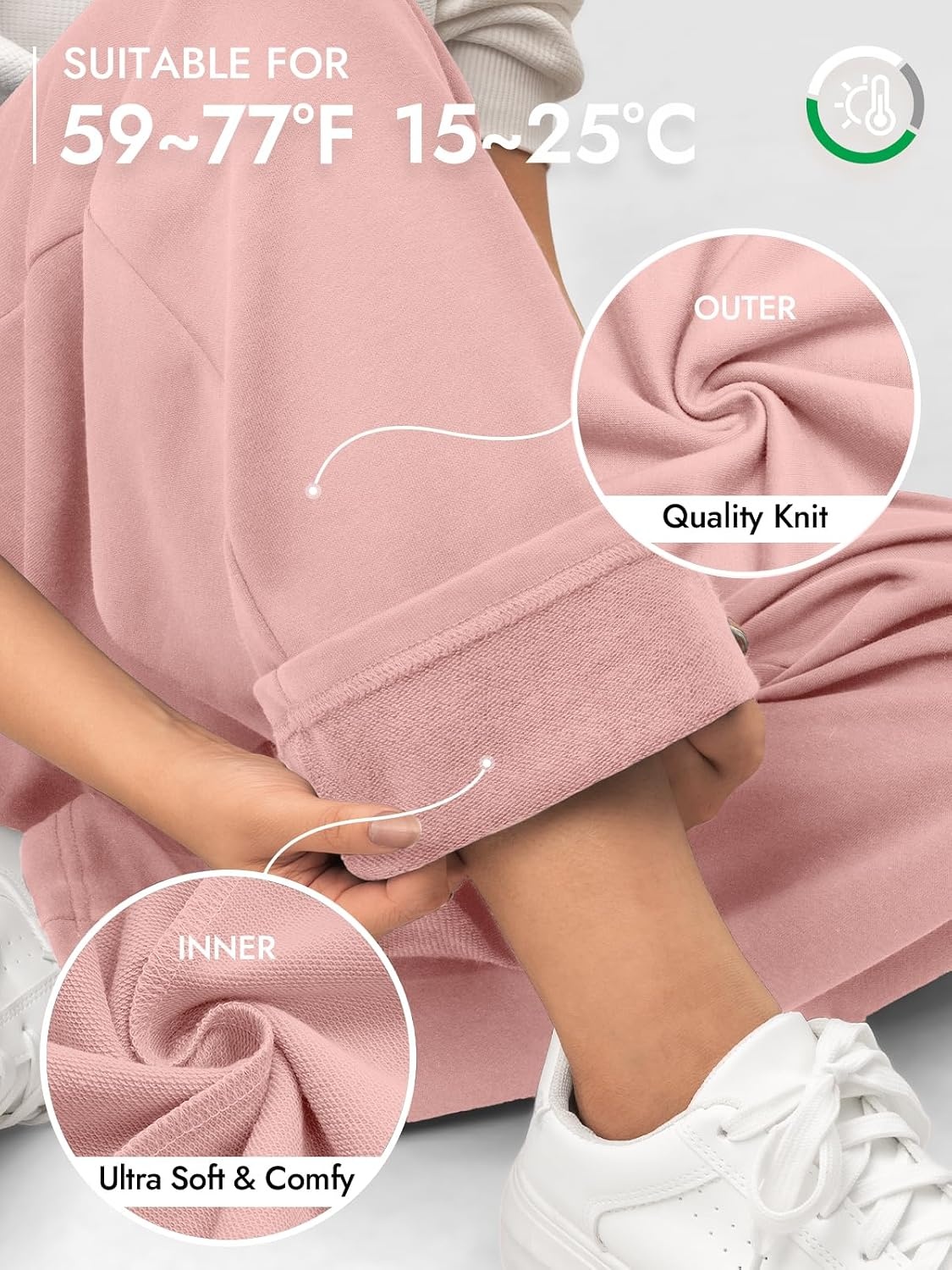 image:imageATHMILE Sweatpants Women Wide Leg High Waisted Baggy Lounge Casual Cotton Pants Fashion Y2K Gym Clothes for Fall WinterPink