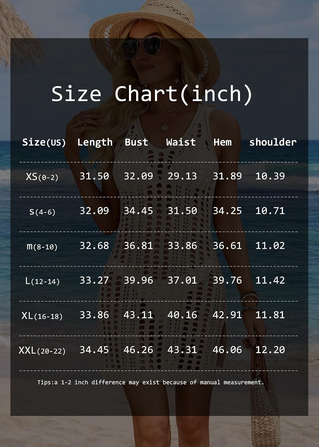 image:imageATHMILE Swimsuit Coverup for Women 2026 Bathing Suit Cover ups Crochet Beach Dress Hollow Out Slit Bikini Cover Up DressesSand
