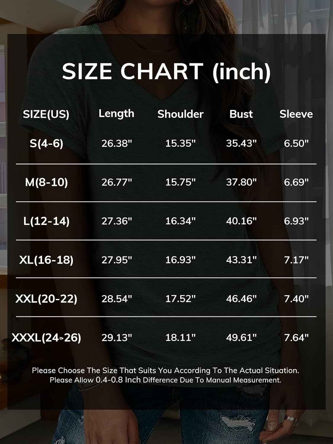 image:imageATHMILE T Shirts Short Sleeve V Neck Tees for Women Fashion Tops Trendy Soft Casual Summer Clothes Outfits 2026Cream