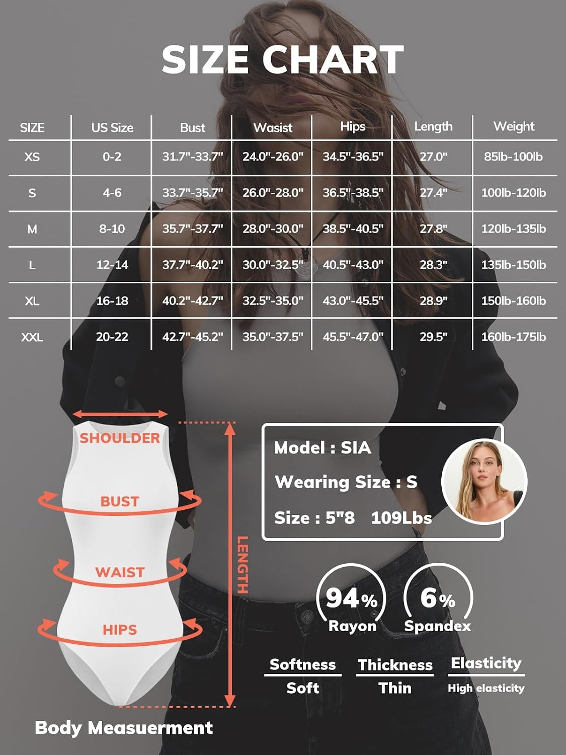image:imageATHMILE Tank Top Body Suits Women Sexy Crew Neck Racerback Halter Ribbed Sleeveless Bodysuit for WomenBlack