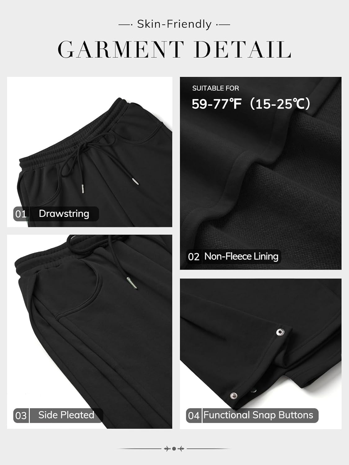 image:imageATHMILE Womens Baggy Wide Leg Pants Y2k Teen Girl Drawstring Track Pants Lounge Sweatpants Women 2026Black