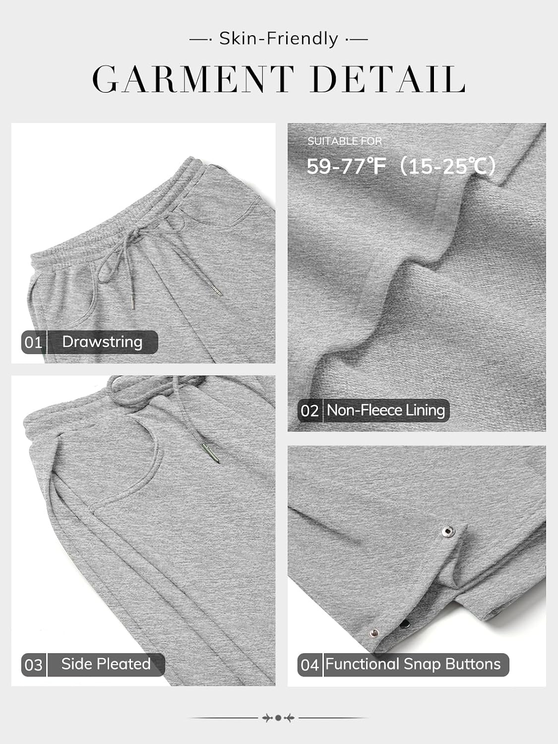 image:imageATHMILE Womens Baggy Wide Leg Pants Y2k Teen Girl Drawstring Track Pants Lounge Sweatpants Women 2026Grey