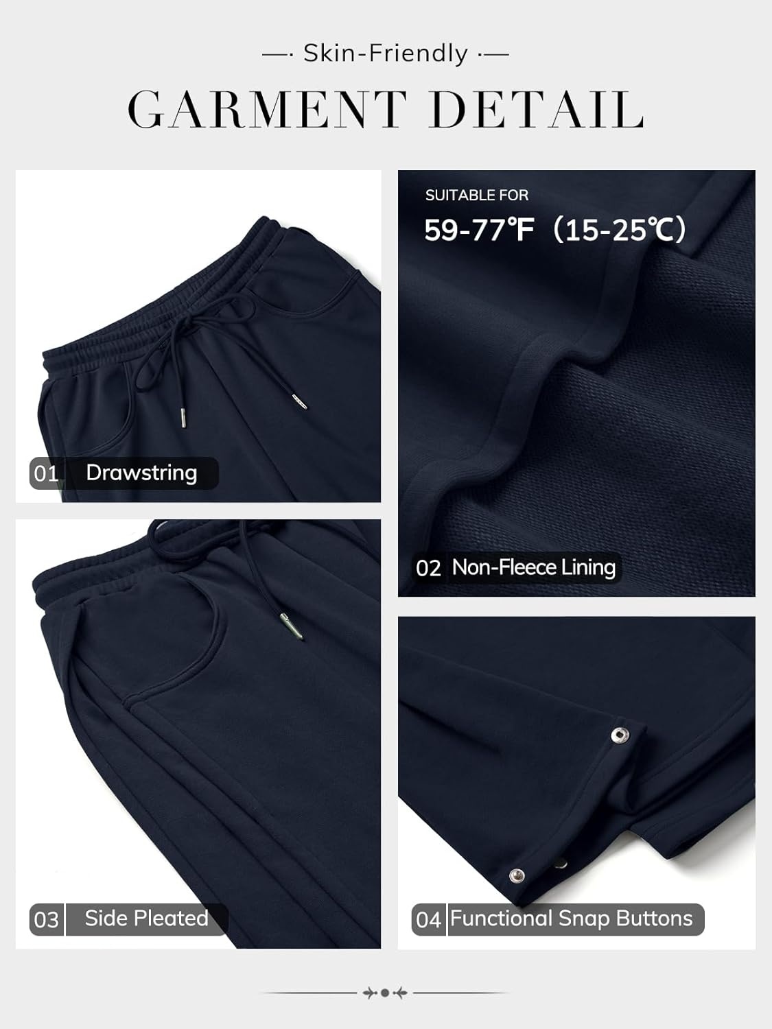 image:imageATHMILE Womens Baggy Wide Leg Pants Y2k Teen Girl Drawstring Track Pants Lounge Sweatpants Women 2026Navy