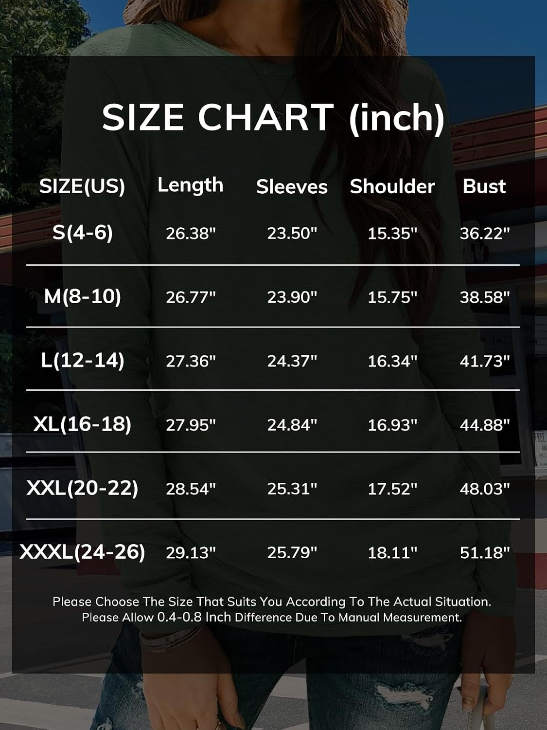 image:imageATHMILE Womens Long Sleeve Shirts Basic Tee Fall Trendy Teen Girl Teacher School Business Casual Workout 2026 FashionBlack