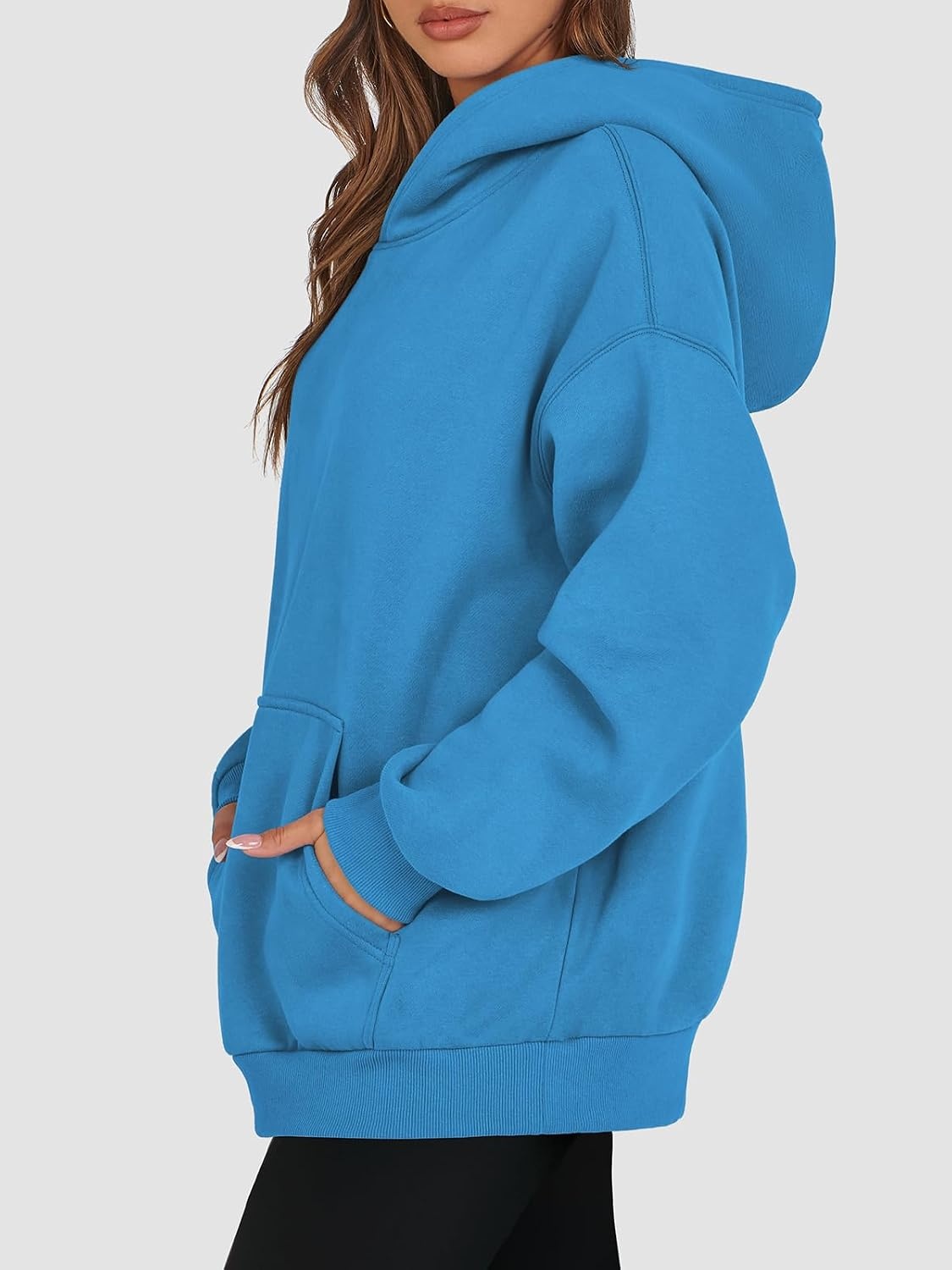image:imageATHMILE Womens Oversized Hoodies Fleece Sweatshirts Long Sleeve Sweaters Pullover Fall Clothes with PocketBlue