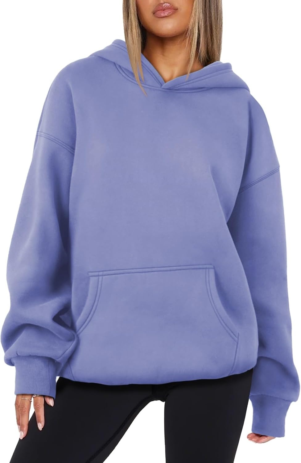 image:imageATHMILE Womens Oversized Hoodies Fleece Sweatshirts Long Sleeve Sweaters Pullover Fall Clothes with PocketBlue Purple