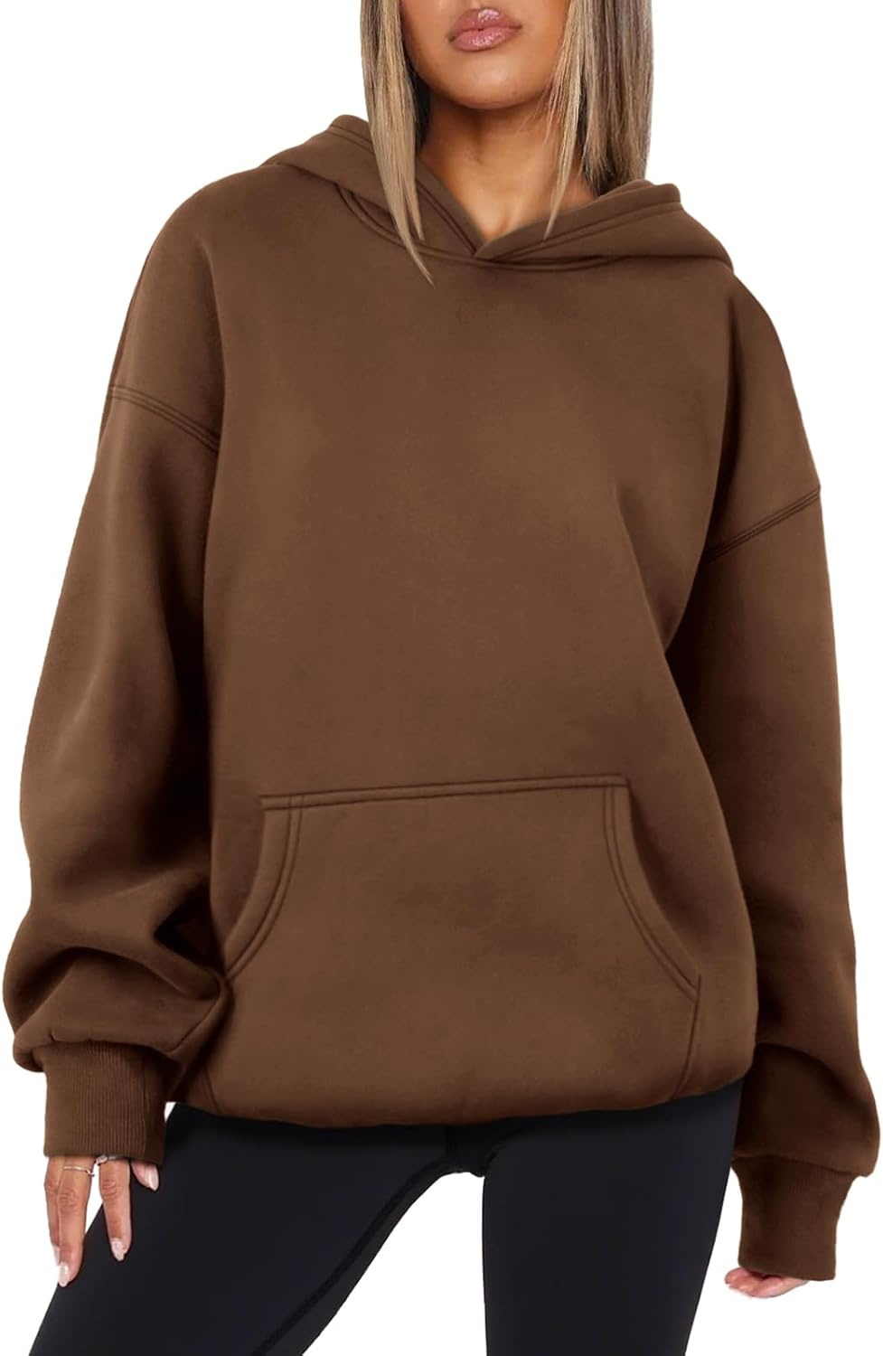 image:imageATHMILE Womens Oversized Hoodies Fleece Sweatshirts Long Sleeve Sweaters Pullover Fall Clothes with PocketCoffee