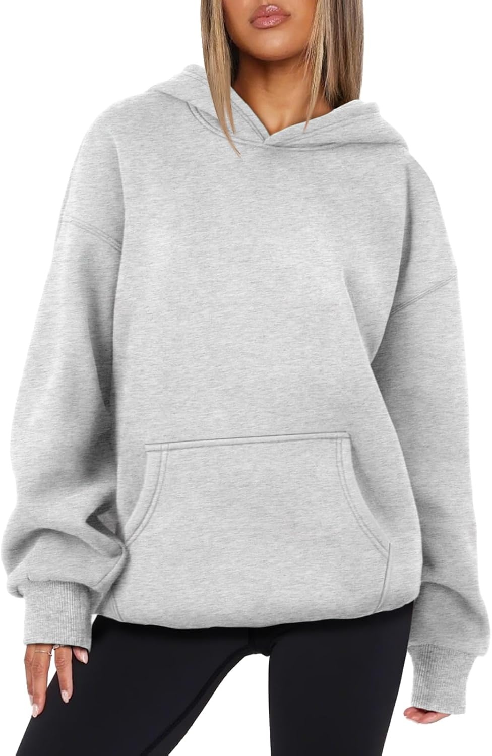 image:imageATHMILE Womens Oversized Hoodies Fleece Sweatshirts Long Sleeve Sweaters Pullover Fall Clothes with PocketGrey