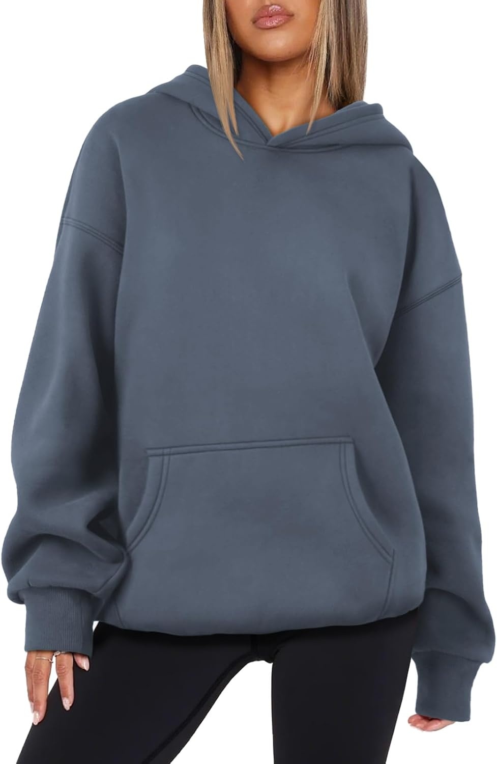 image:imageATHMILE Womens Oversized Hoodies Fleece Sweatshirts Long Sleeve Sweaters Pullover Fall Clothes with PocketGrey Blue