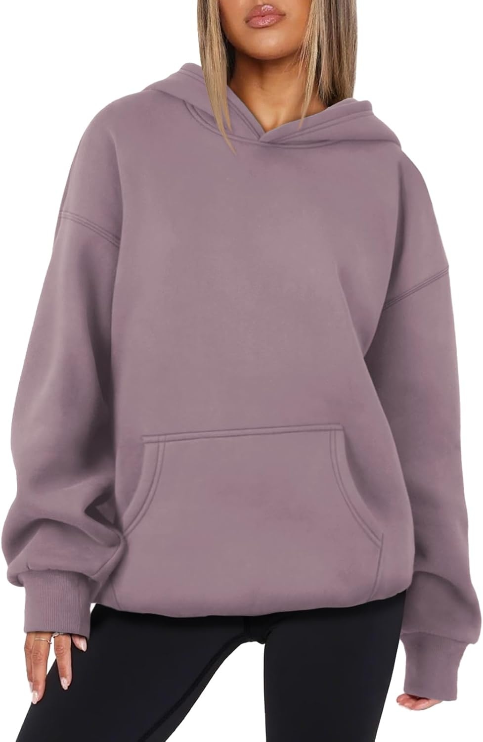 image:imageATHMILE Womens Oversized Hoodies Fleece Sweatshirts Long Sleeve Sweaters Pullover Fall Clothes with PocketNutmeg