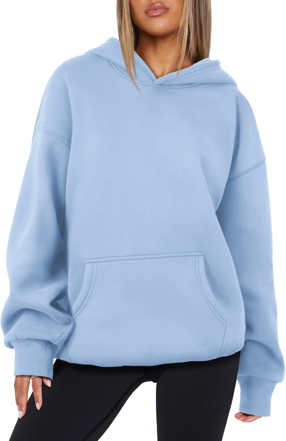 image:imageATHMILE Womens Oversized Hoodies Fleece Sweatshirts Long Sleeve Sweaters Pullover Fall Clothes with PocketSky Blue