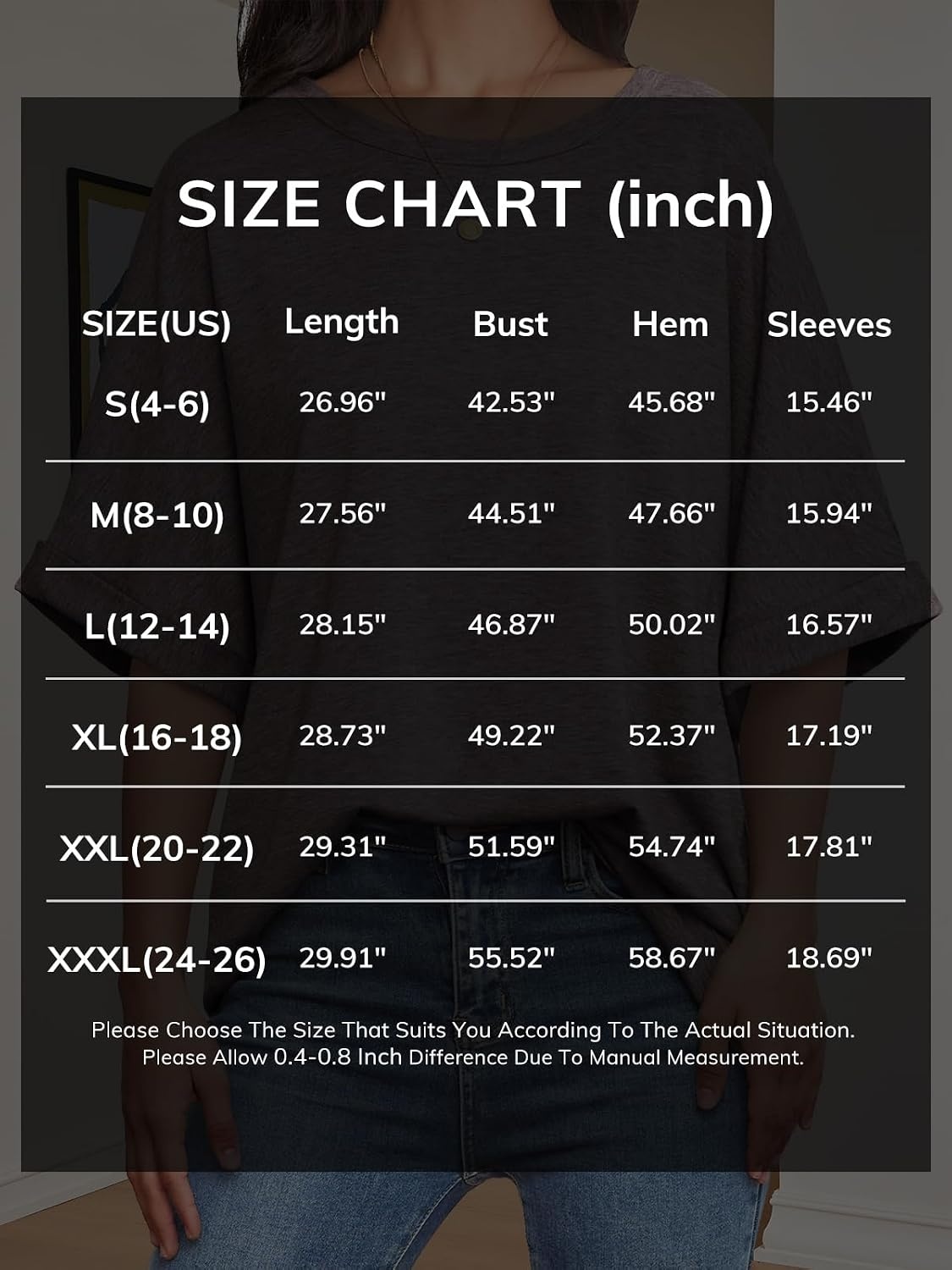 image:imageATHMILE Womens Oversized T Shirts Summer Tops Spring Casual Loose Fit Workout Short Sleeve 2026 Beach VacationBlack