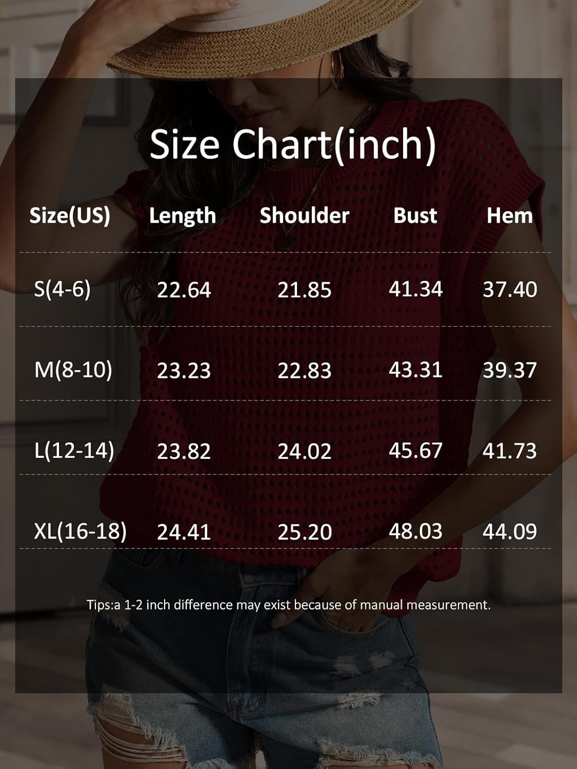 image:imageATHMILE Womens Spring Tops Summer Shirts Beach Vacation Crochet Cap Sleeve Knit Sweater Pullover Cute Fashion ClothesWhite