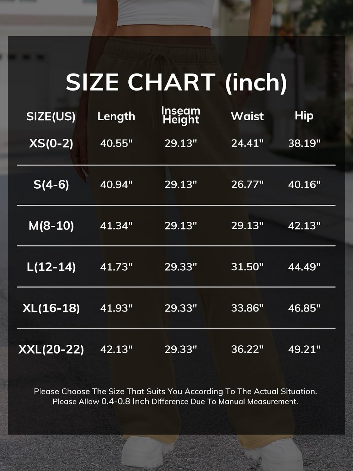image:imageATHMILE Womens Sweatpants 2026 Fall Baggy Wide Leg Sweatpant Fleece Lined Straight Leg Sweat PantsOrange