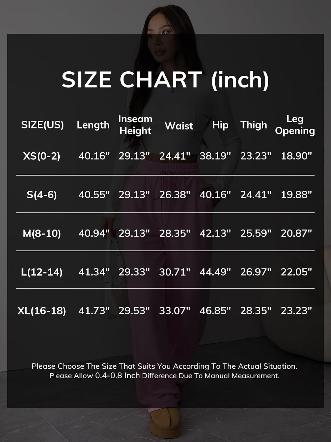 image:imageATHMILE Womens Sweatpants Wide Leg Baggy High Waist Y2K Pants Fall Winter Spring Joggers Clothes with PocketsGrey