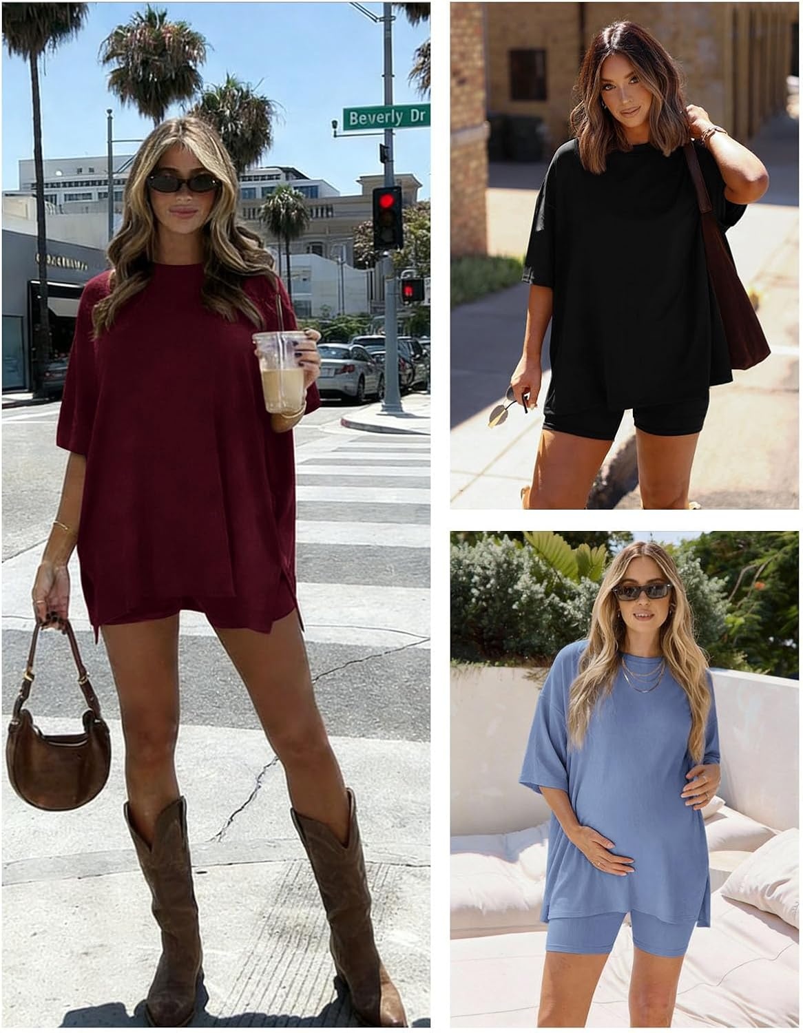 image:imageATHMILE Womens Two Piece Short Lounge Sets Spring Summer Casual Oversized Shirts Airport Travel Outfit Beach Vacation 2026Army Green