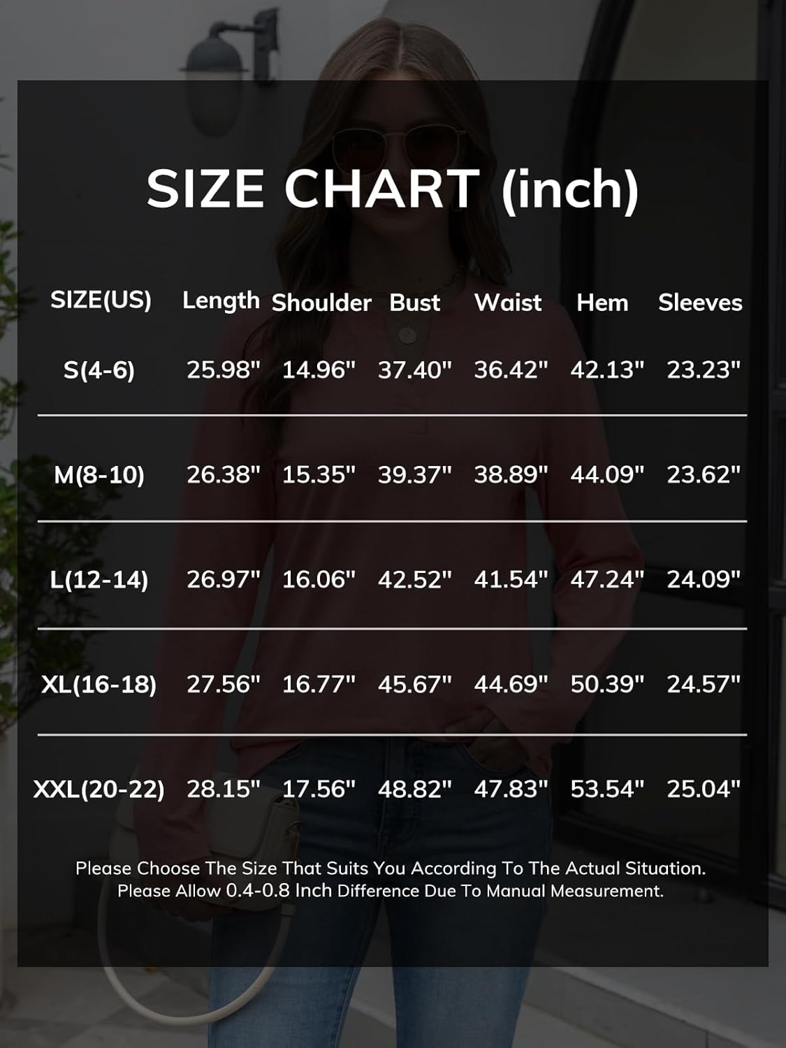 image:imageATHMILE Womens V Neck 34 Sleeve T Shirts Spring Summer Tops Tunic Casual Tees Henley Beach Vacation Basic Fashion ClothesLonglavender