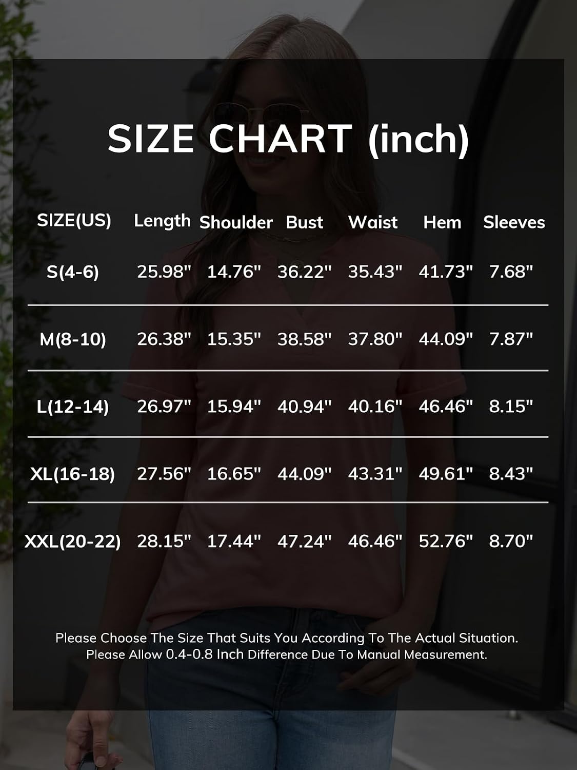 image:imageATHMILE Womens V Neck 34 Sleeve T Shirts Spring Summer Tops Tunic Casual Tees Henley Beach Vacation Basic Fashion ClothesShortwhite