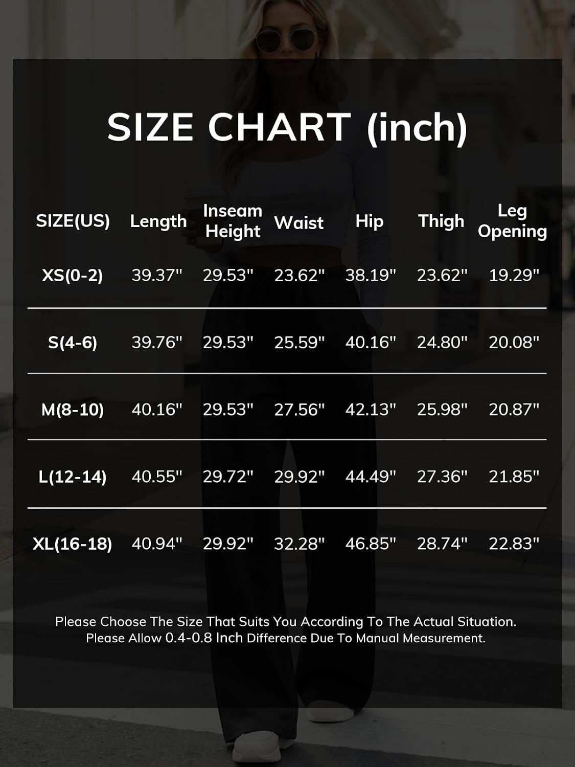image:imageATHMILE Womens Wide Leg Sweatpants Fleece Lined Pants Long Straight Streetwear Drawstring Low Waist Loose Baggy JoggerBrown