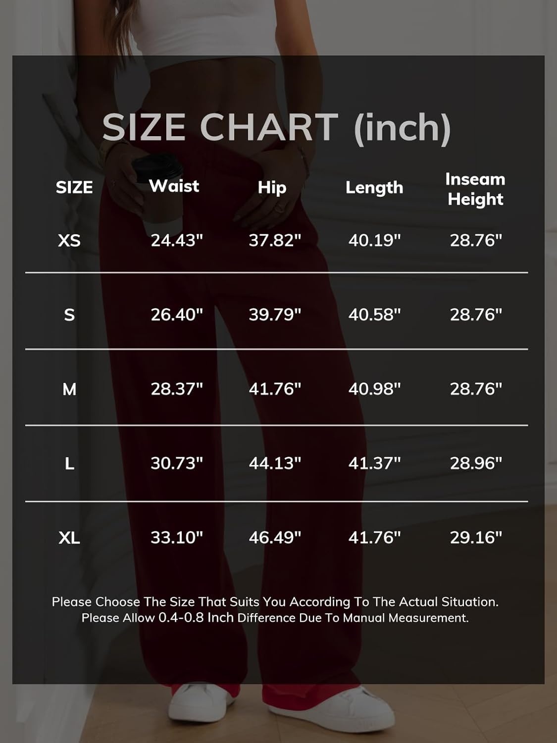 image:imageATHMILE Womens Wide Leg Sweatpants High Waisted Baggy Interior Drawstring Joggers Straight Leg Sweat Pants with PocketsLight Blue