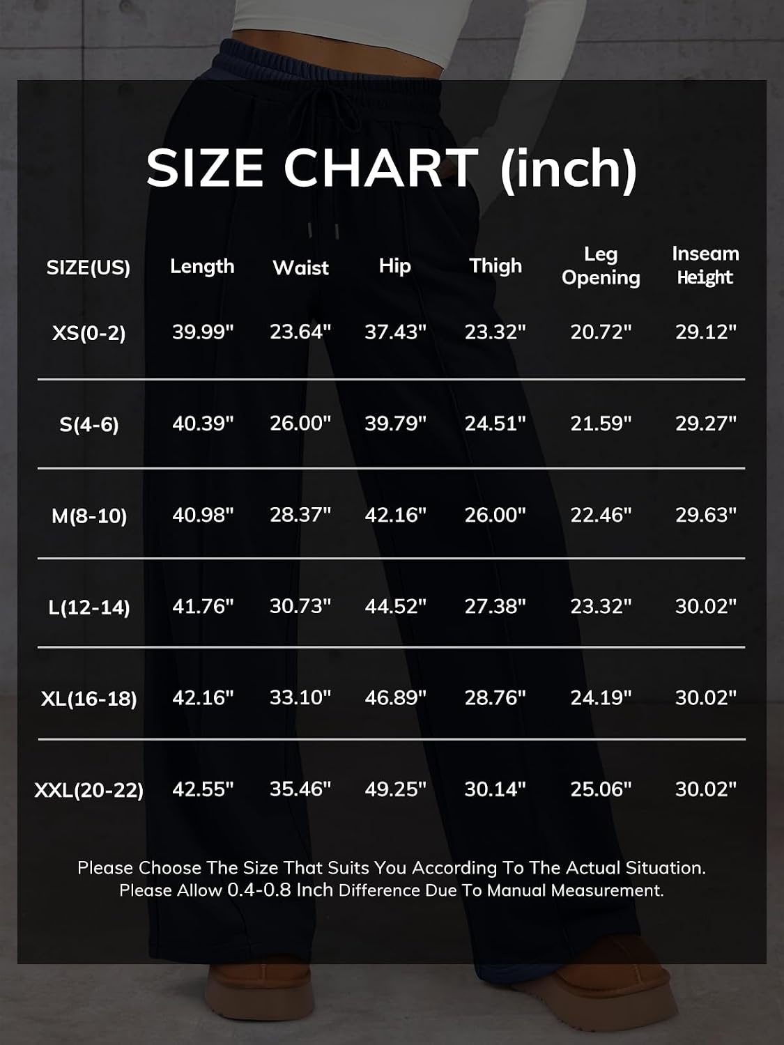 image:imageATHMILE Womens Wide Leg Sweatpants High Waisted Baggy Pants Fashion Teen Girl Drawstring Athletic JoggersFleececoffee