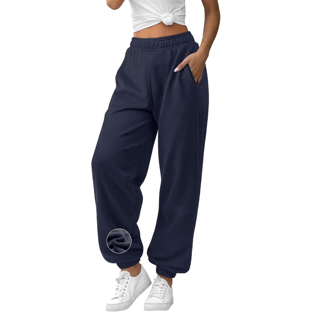 image:imageATHMILE Sweatpants Women Baggy Lounge Pants Workout Gym Active High Waisted Comfy Joggers for Women Fall Clothes 2026Fleecenavy