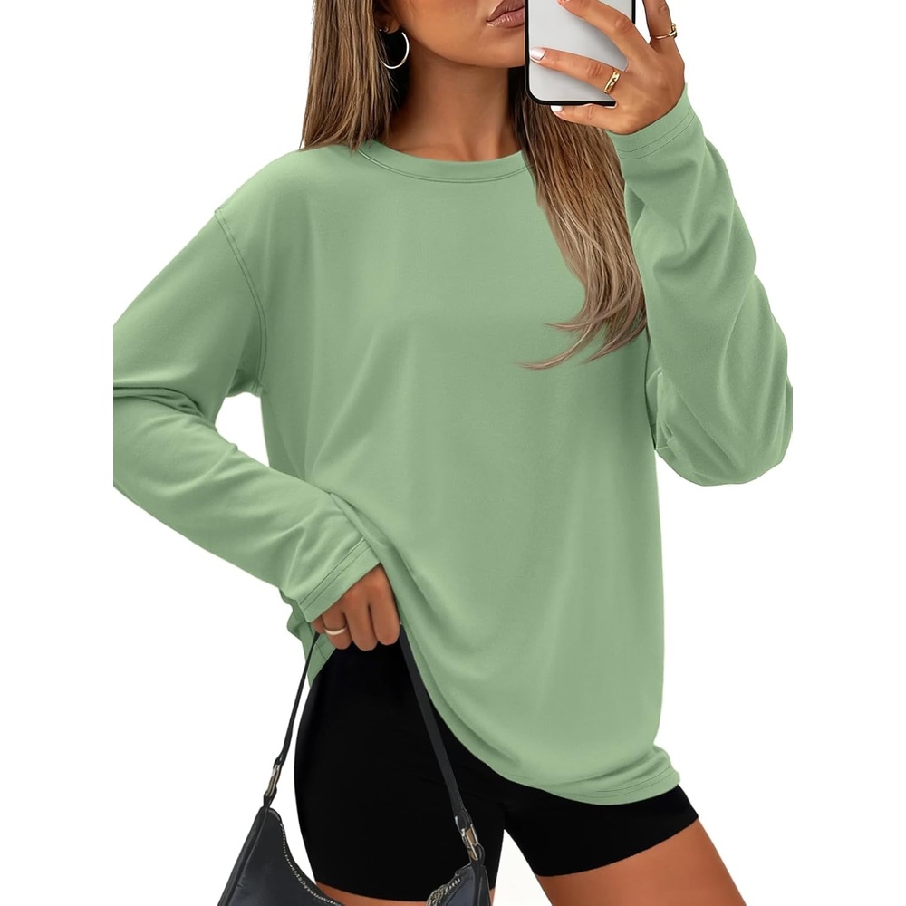 image:imageATHMILE Womens Oversized T Shirts Casual Tee Workout Tops Gym Clothes Summer Loose Fit Short Sleeve Graphics Basic Y2K 2026Zgreen