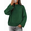 image:imageATHMILE Sweaters for Women 2026 Fall Fashion Outfits Long Sleeve Loose Casual Crewneck Ribbed Knit Pullover Winter ClothesGreen