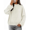 image:imageATHMILE Sweaters for Women 2026 Fall Fashion Outfits Long Sleeve Loose Casual Crewneck Ribbed Knit Pullover Winter ClothesOffwhite