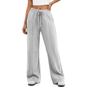 ATHMILE Wide Leg Sweatpants Women High Waisted Baggy Lounge Pants Casual Comfy Joggers Fall Fashion Trendy Gym Clothes(Grey)