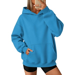 ATHMILE Womens Oversized Hoodies Fleece Sweatshirts Long Sleeve Sweaters Pullover Fall Clothes with Pocket(Blue)