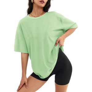 ATHMILE Womens Oversized T Shirts Casual Tee Workout Tops Gym Clothes Summer Loose Fit Short Sleeve Graphics Basic Y2K 2026(Mintgreen)